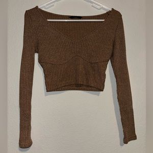 long sleeve tan shirt